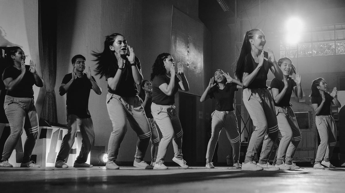 Young dancers on stage